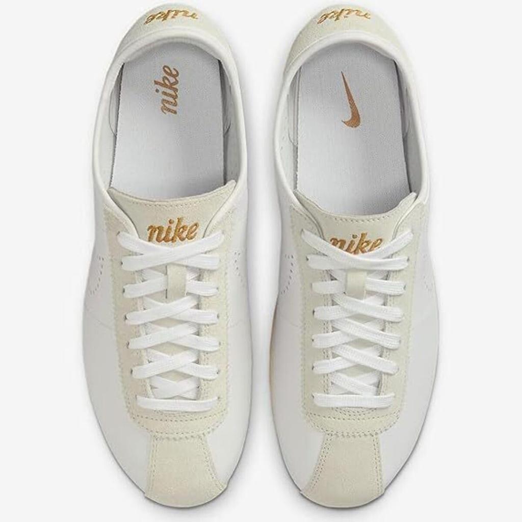 Nike Cortez Couro W Cortez Tamanho Couro, Branco/Osso Claro/Leite de Coco/Bronze, HQ1841-100, 24.5cm