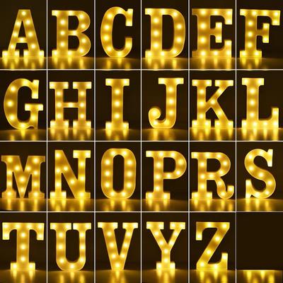 26 English Letter Lights LED Shape Lights Wedding Birthday Happy Confession Proposal Party