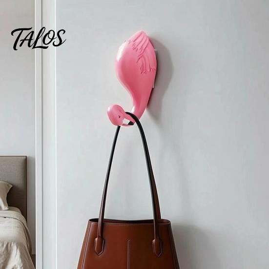 Flamingo Coat Hooks Cute Animal Wall Hook, Flamingos/Giraffes/Swans/Elephants Shape Hanger, Self Adhesive Home Decor Resin Decorative Hook for