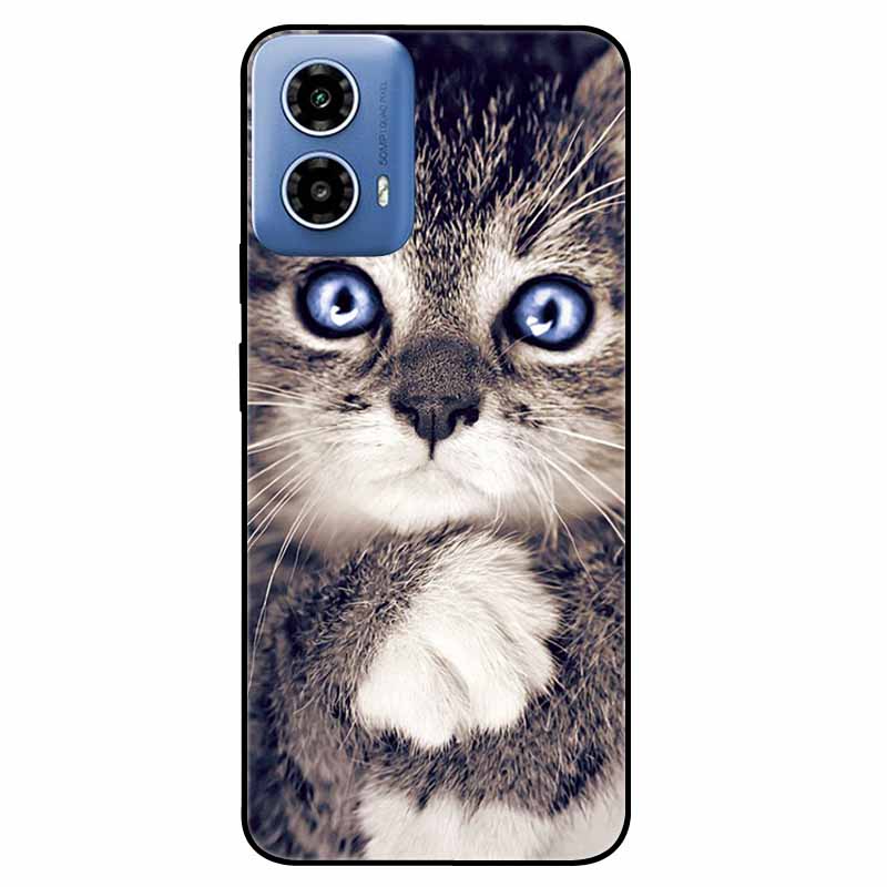For Moto G34 5G Case G 24 Soft Silicone Fashion Animals TPU Bumper for Motorola Moto G24 G04 Painted Phone Covers Luxury Capa