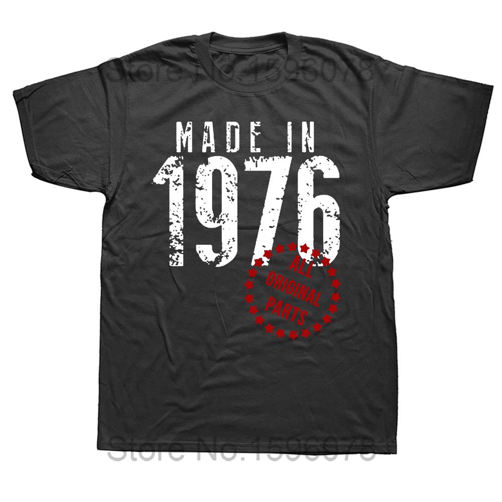 Vtipná 48. Klasická 1976 Originální trička Letní Grafická Bavlněná Streetwear Krátký Rukáv Narozeninové Dárky Tričko Pánské Oblečení