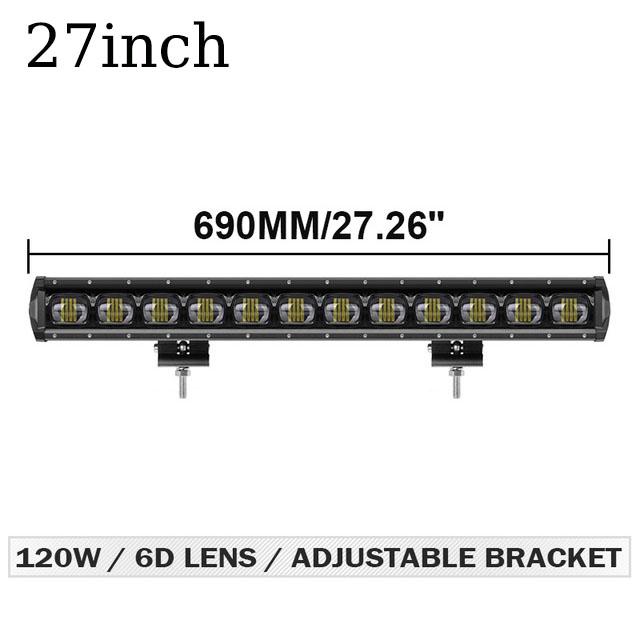

6D линза светодиодный фонарь 8 14 20 27 34 дюймовый фары рабочего света Barra Offroad 12 В 24 В для Lada Niva 4WD грузовик внедорожник Uaz ATV лодка 27 INCH