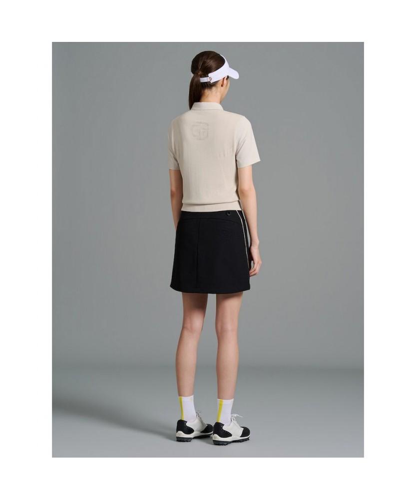 Beanpole Golf [B_Under] Women'S Woven Mix Short Sleeve Pullover - Beige
