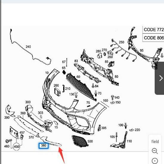 2928852300/2928852400 Front Bumper Trim for Mercedes-Benz GLE300 W292