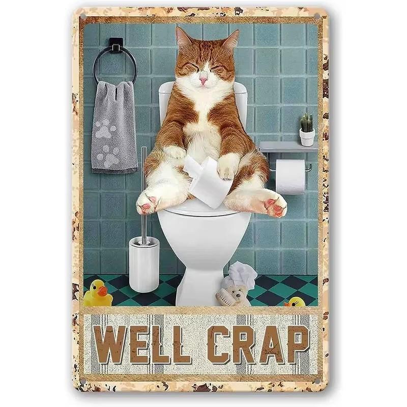 Cartello in metallo retrò con gatto, per caffè, cartelli da cucina vintage, decorazioni da parete, perché l'omicidio è sbagliato, cartelli divertenti, decorazioni per bar, poster artistici