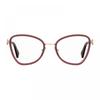 Moschino Eyeglasses Cat Eye Full Rim  Burgundy Frame And Clear Demo Lenses Lens Mos5840lhf00 Red