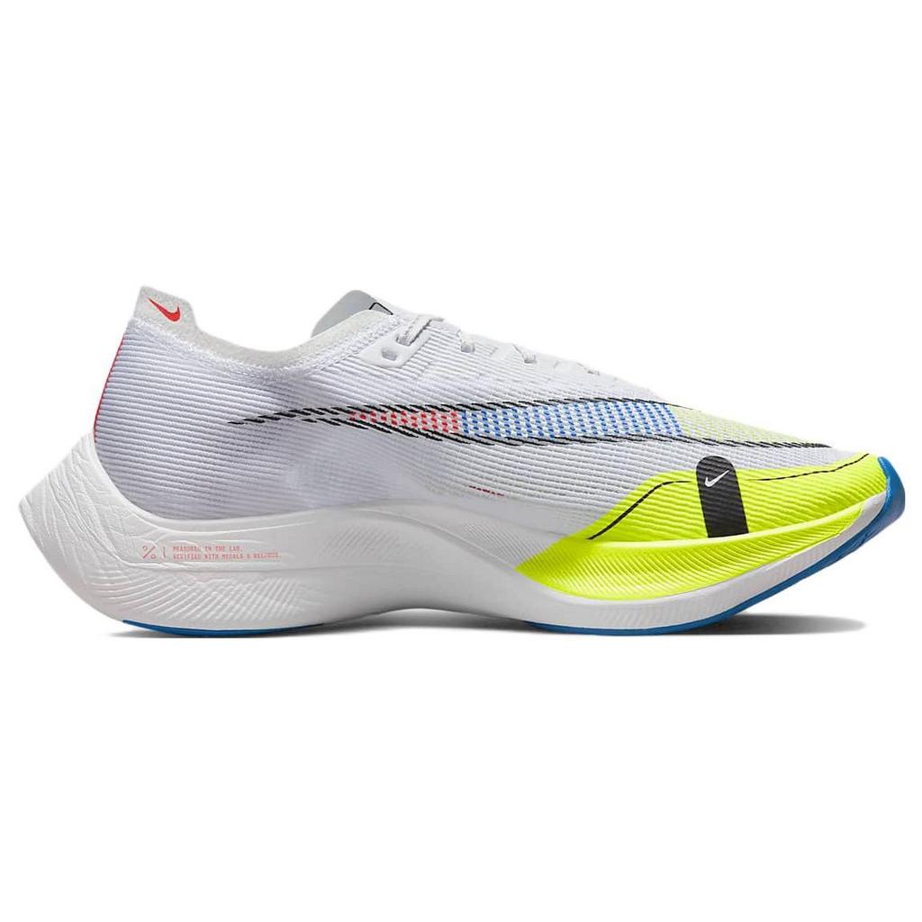 Nike ZoomX Vaporfly Next% 2 Blanc Volt Bleu Racer Baskets Homme Noir CU4111-103