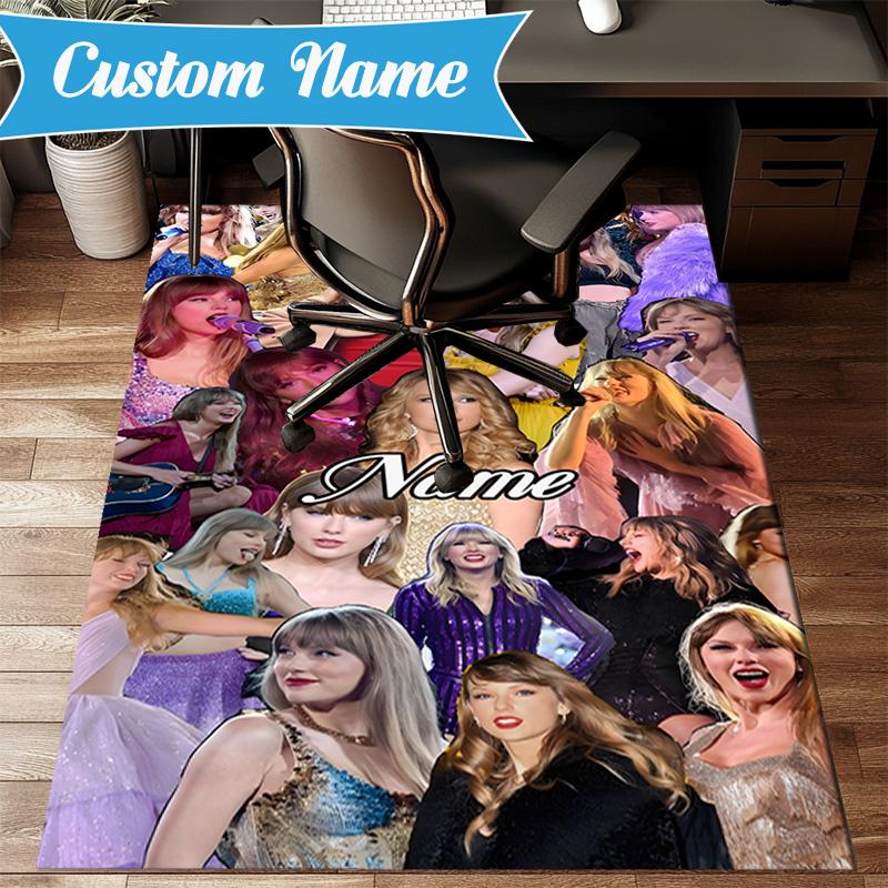 Custom Name Taylor Top singer Rug Game Carpet, Floor Mat for Bedroom Living Room Entryway Rug, Home Decor Idea Gift for Christmas birthday