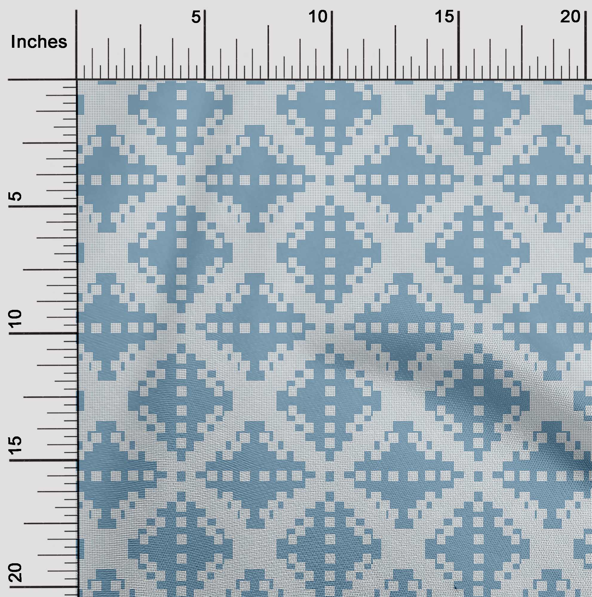 

OneOone Cotton Flex Fabric Check Kasuri Тканина для шиття BTY шириною 40 дюймів 42 Inch - Viscose Chiffon синій