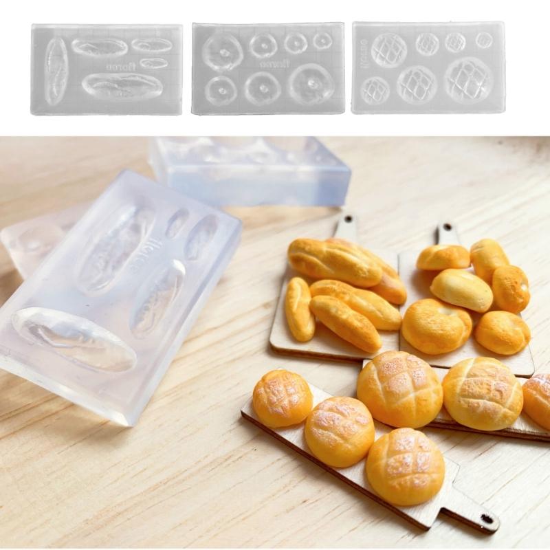 Bread Resin Mould Epoxy Resin Molds Bread Ornament Mold Ornaments Casting Moulds Silicone Material for Table Decorations