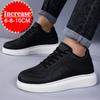 Scarpe con rialzo Fashi in Pelle PU per Uomo 6cm 8cm 10cm Aumento Altezza Invisibile Sneakers Bianche Aumenta Altezza in Pelle Scarpe Casual