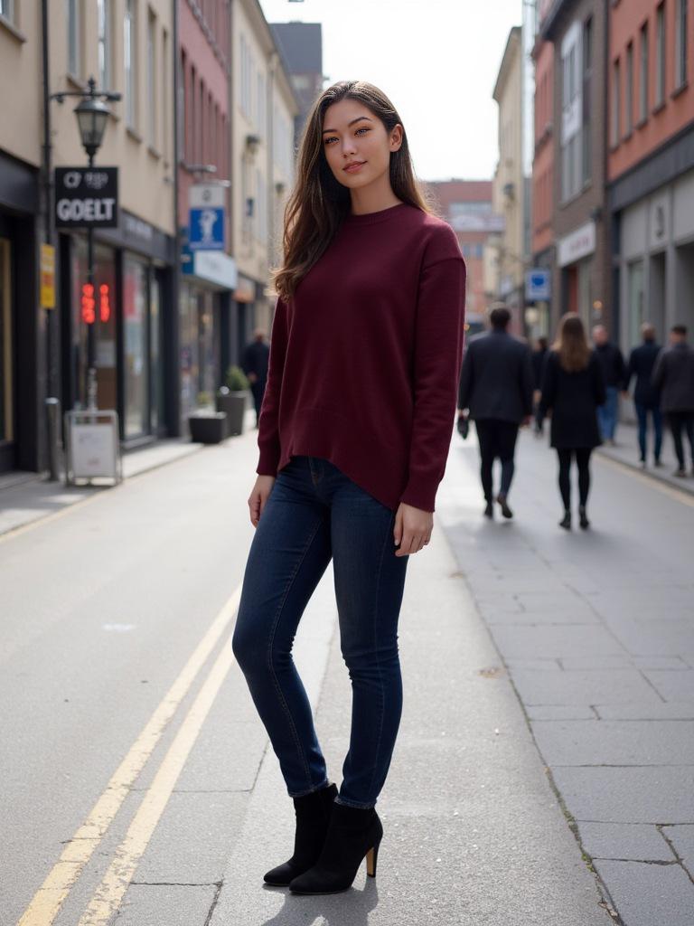 009 Women's Knitted Sweater: European & American Autumn/Winter, Round Neck, Loose Fit, Cross-border, New Arrival