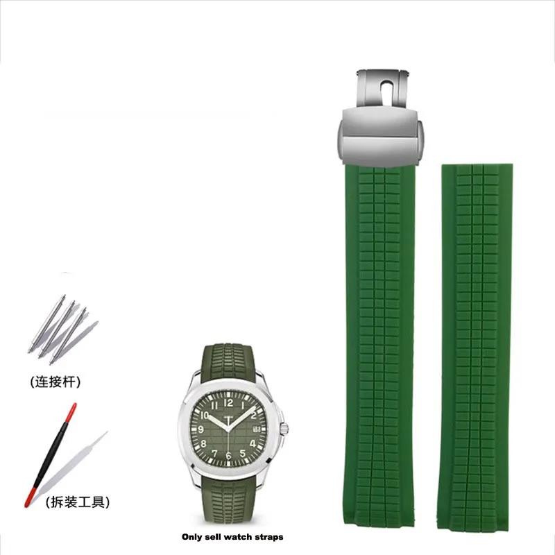 Weiches und elastisches Silikon-Gummi-Uhrenarmband für Patek Philippe 5167R Grenade Aquanaut Serie 21MM Uhrenarmband