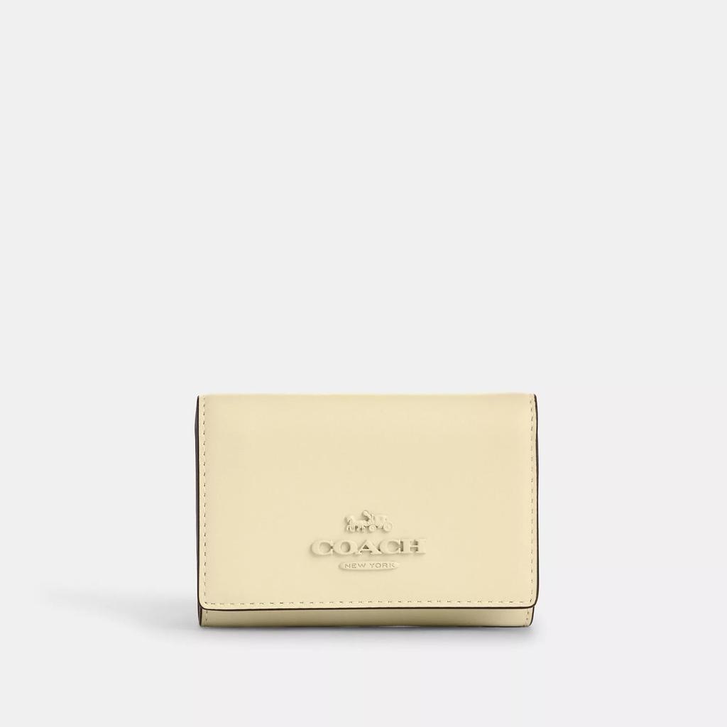 Coach Micro Wallet Silver Chalk