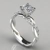 Damen Exquisiter Romantischer Strass Verdrehter Verlobungsring Schmuck Accessoire
