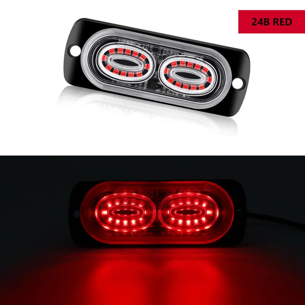 24 Led Strobe Warning Light Cheap Strobe Grille Flashing Lightbar Truck Car Beacon Lamp Amber Traffic Light 12V 24V Car Light