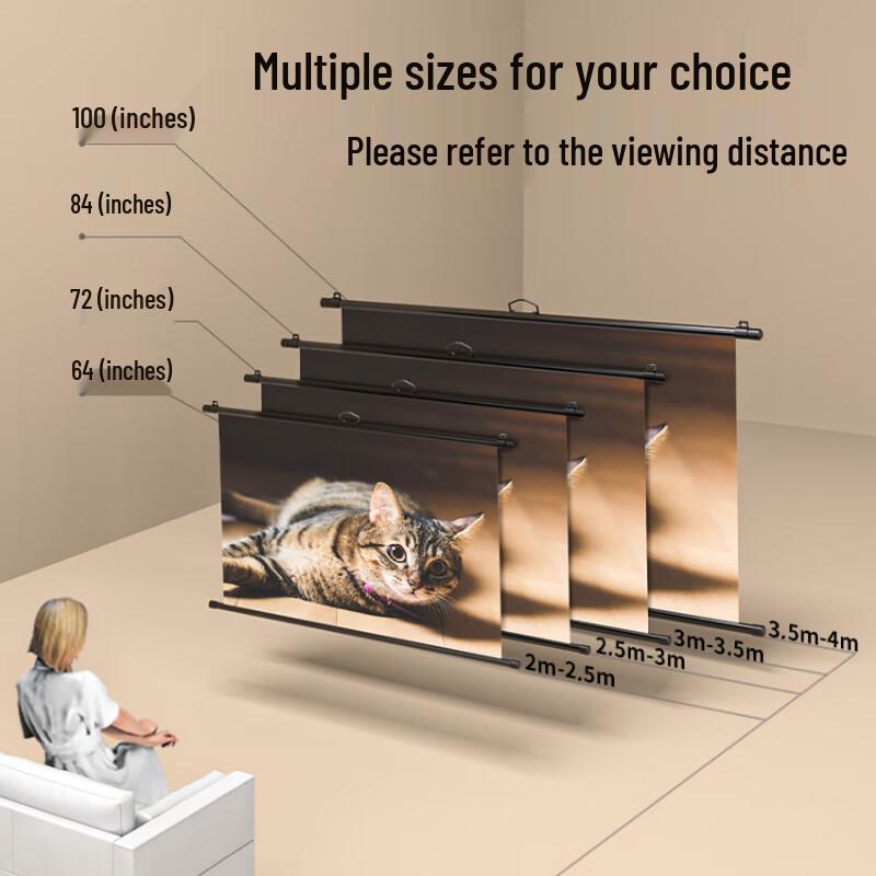 Deli MS300 60-inch Portable Projector Screen