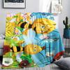 Maya the Bee Print Flannel Blanket,High Quality Comfortable for All Seasons,Home Decor,Warmth and Comfort,Perfect for Christmas Gifts
