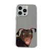 Creative funny dog mirror mobile phone case ip13PROMAX braid expression bag Apple 17 anti-drop protective case