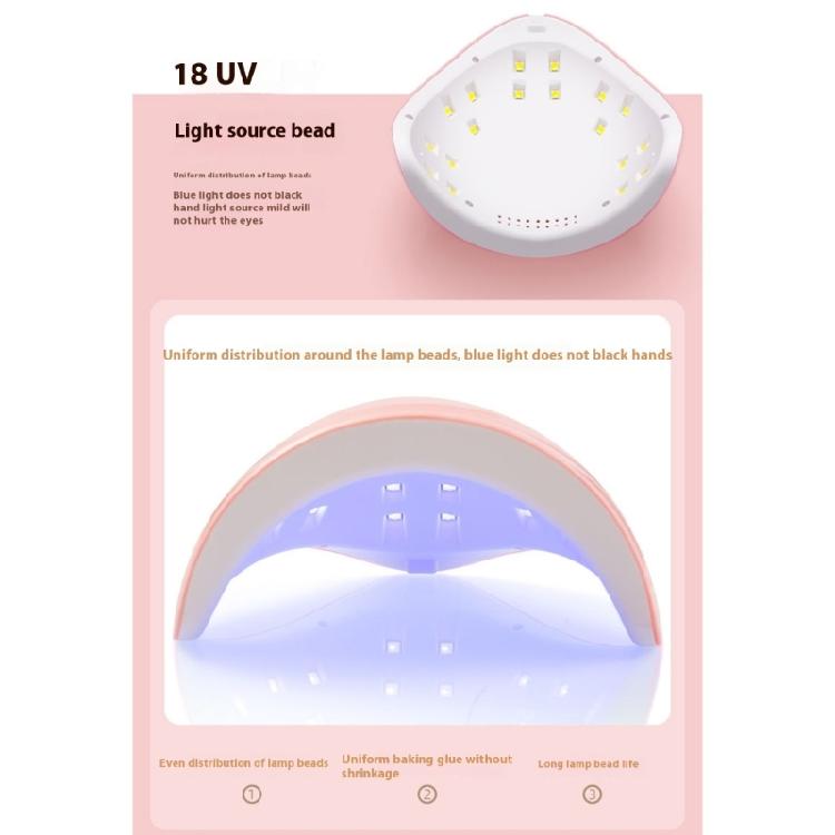 Professional Nail Drying Lamp With 18 LED Beads Nail Dryer 60S 120S Time Setting Nail Art Tools for Fast Curing