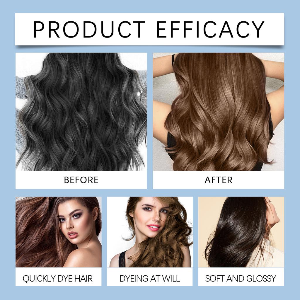 5Colors Caviar Hair Dye Cream Organic Natural Fast Hair Dye Plant Essence Hair Colorng Cream Cover Dye Shampoo For Women Men