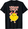 Vegan Chick Cute Cartoon Chicken Graphic Tee Soft Cotton Casual TShirt for Animal Lovers