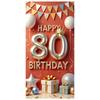 Golden Crown 80th Birthday Birthday Banner Happy Birthday for Family Gathering Party Decoration Anniversary Celebration