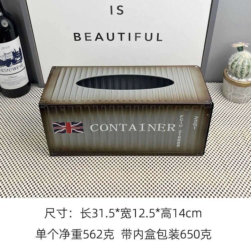 Creative Retro Metal Container Tissue Box Vintage Industrial Style  Paper Storage Holder Napkin Case  Desktop Decoration