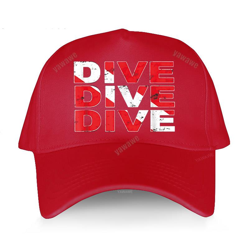 New Arrival Solid Baseball Caps Men Summer Breathable Golf Hat DIVE - Diver Flag Teens Fashion Brand Cap Female Leisure Hats