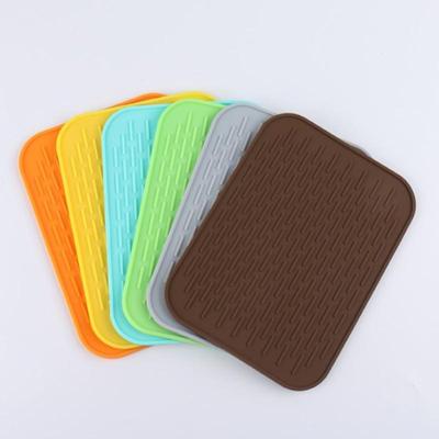 Kitchen Heat Non Slip Resistant Trivet Pot Silicone Holder Mat Tray Straightener Insulation Mats with Rich Colors