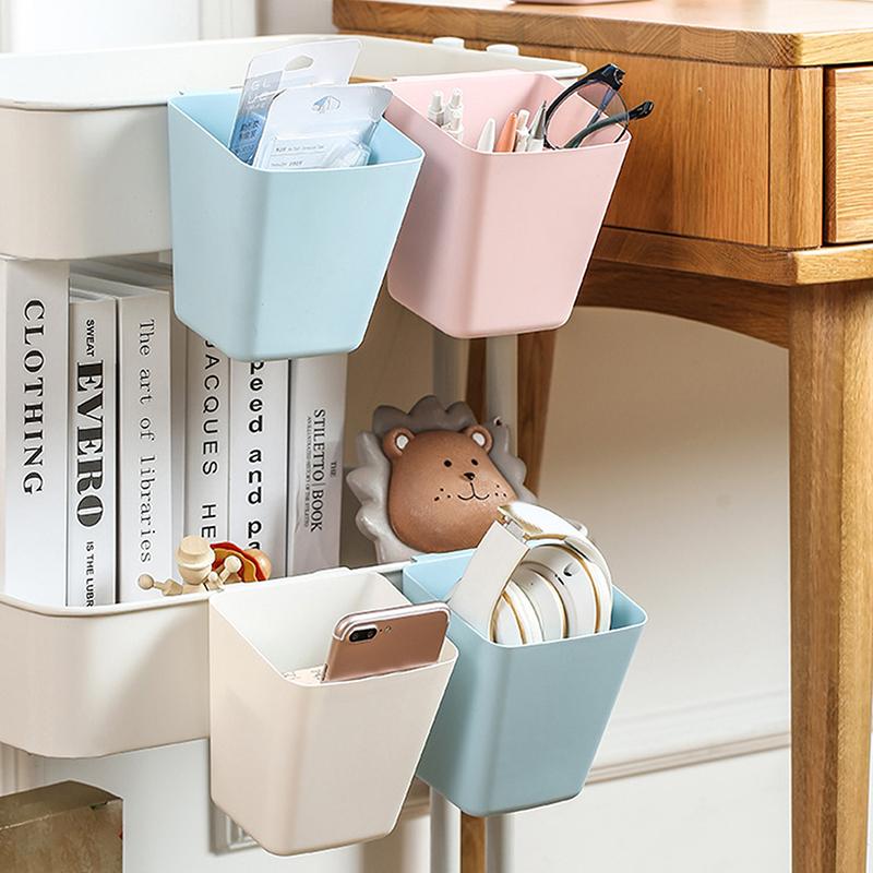 Plastic Hanging Cup Holders Hanging Cups For Rolling Cart Hanging Storage Bins Craft Supplies For Utility Cart Beauty Salon Trol