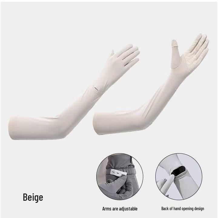 Ice Silk UV Protection Sleeves for Women - Breathable, Sunshade, Driving, Cycling
