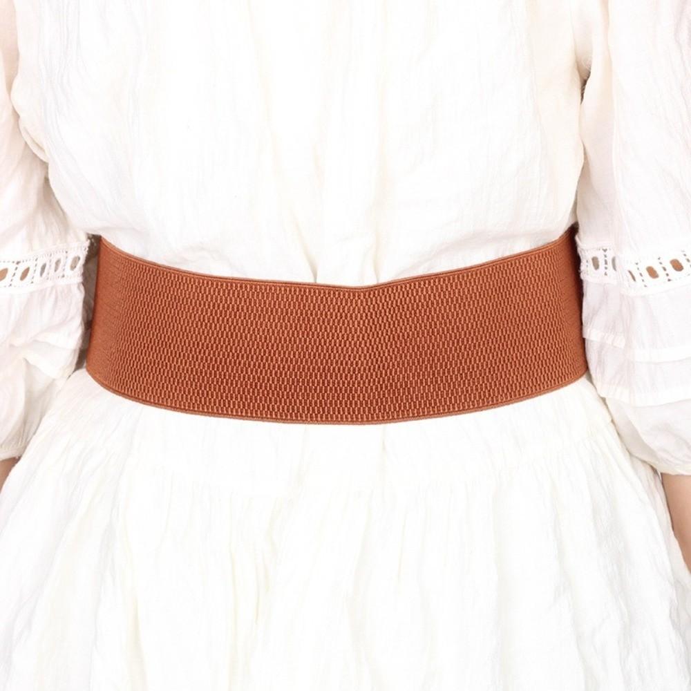 Cloth Stretchy Cummerbunds PU Wide Waist Belt Simple Female Waistband  Women