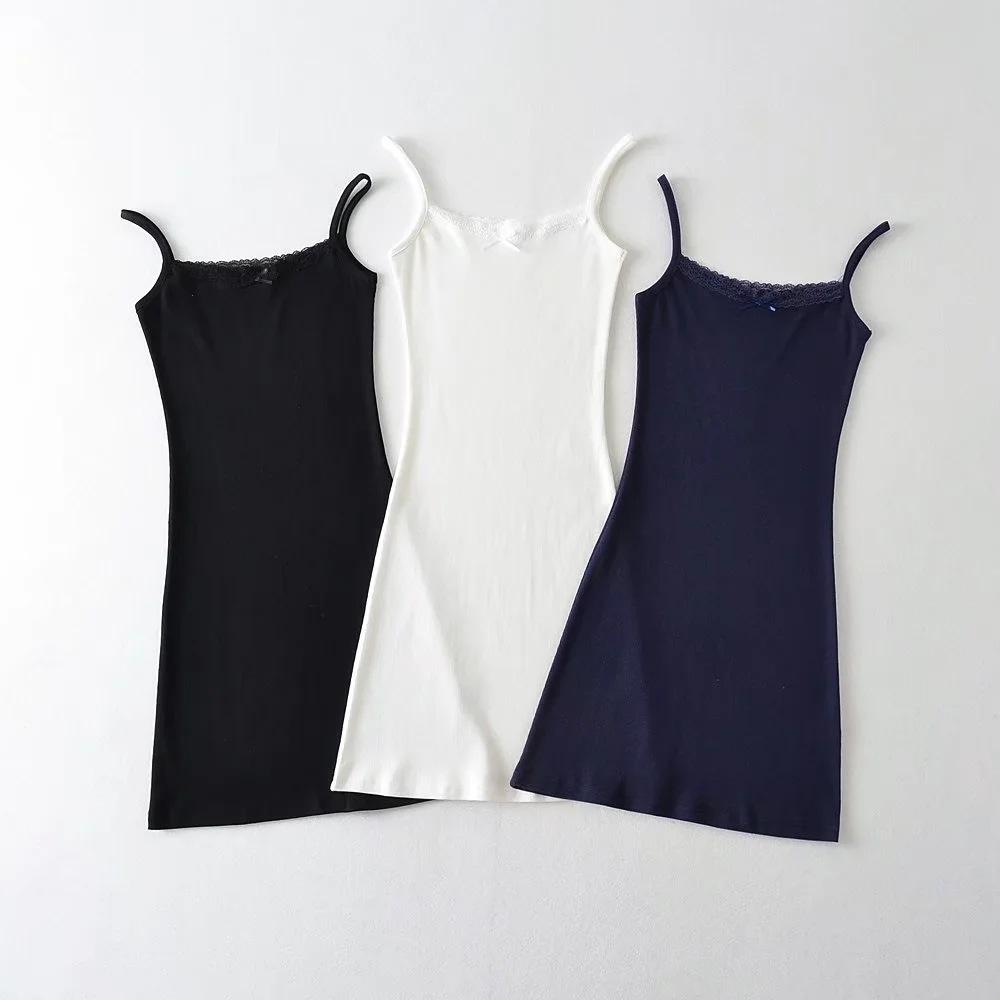 Solid Color Camisole Dress, Dark European And American Style, Solid Color Slim Fit Skirt, Hip Hugging Skirt, European And American Short Skirt