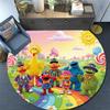Sesame Street4,Round Area Rug,Carpet Rug for Living Room Bedroom Sofa Playroom Decor,Non-slip Floor Mat