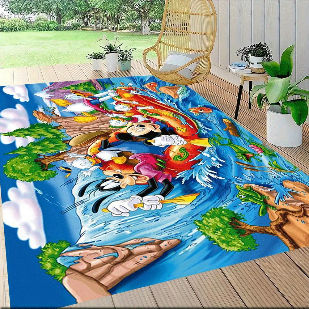 1 Stück Mickey-Maus und Minnie-(23)_01 Teppich Läufer, Schlafzimmer und Spielzimmer Langlebig, Fleckenbeständig und Leicht zu Reinigen, Wohnzimmer