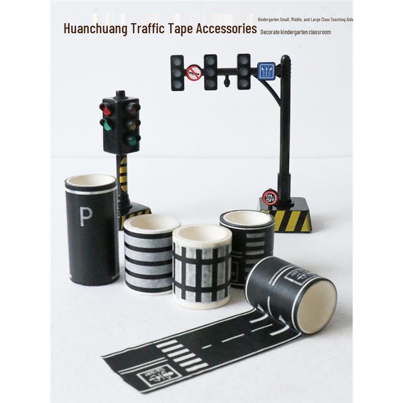 

Kindergarten Construction Set: DIY Model Track with Parking and Runway Stickers