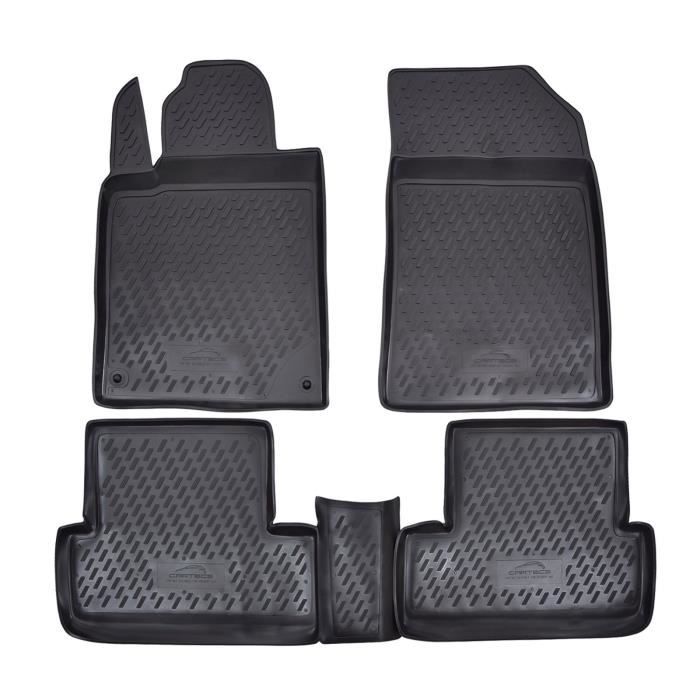 Tapis De Sol En Caoutchouc 3D Exclusive - J&amp;J AUTOMOTIVE - Peugeot 407 - Noir - Sur Mesure - Antidérapant