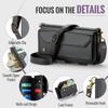 For iPhone 17 Leather Case CASEME C36 Zipper 10 Card Slots Phone Cover with Straps