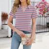 Womens Shirts Summer Business Casual Work Tops Short Sleeve Button Down Collared V Neck Blouse T-Shirt