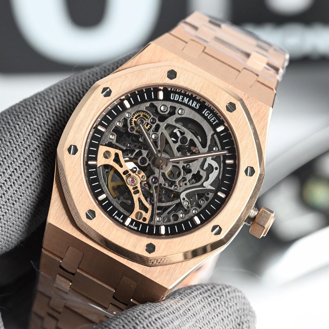 

AP Royal Oak 15407 Автоматичний Механічний Чоловічий Годинник, Водонепроникний, Люмінесцентний, Сталевий Браслет золотий