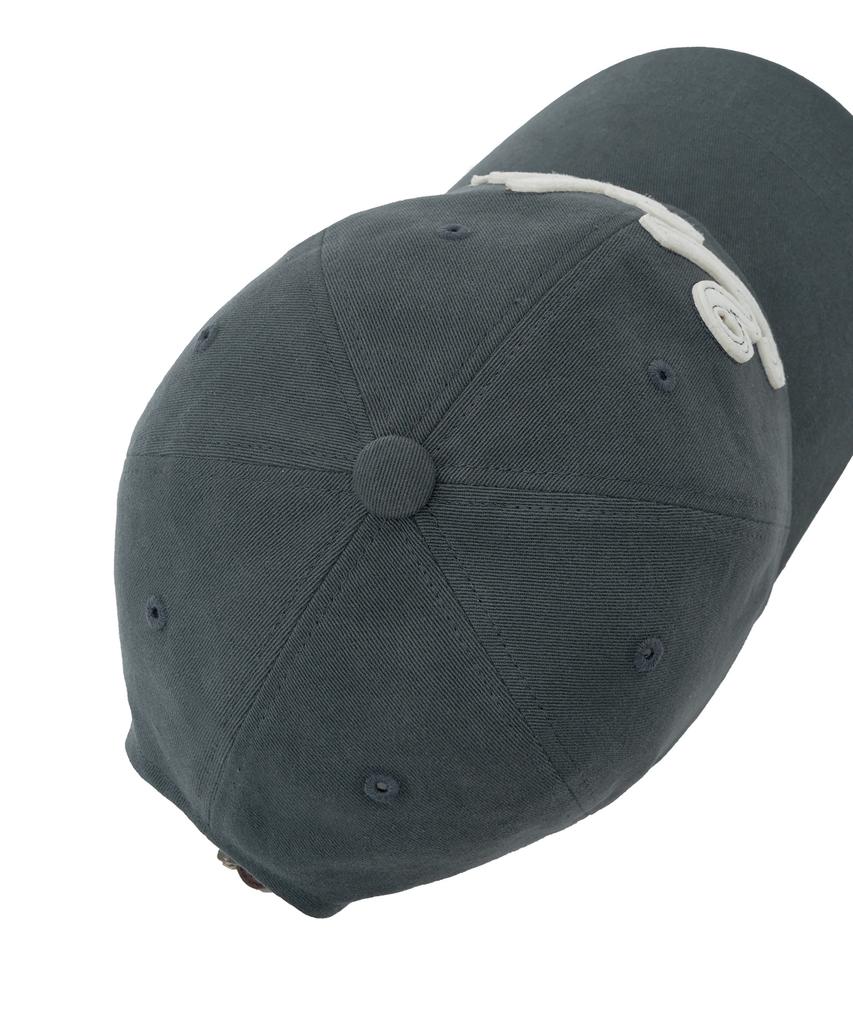 YALE Felt Applique Ball Cap_Charcoal