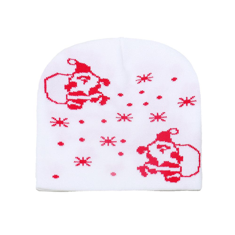 Christmas Hats for Men and Women Autumn and Winter New Elk Santa Claus Snowman Jacquard Wool Hat Festive Christmas Knitted Hat