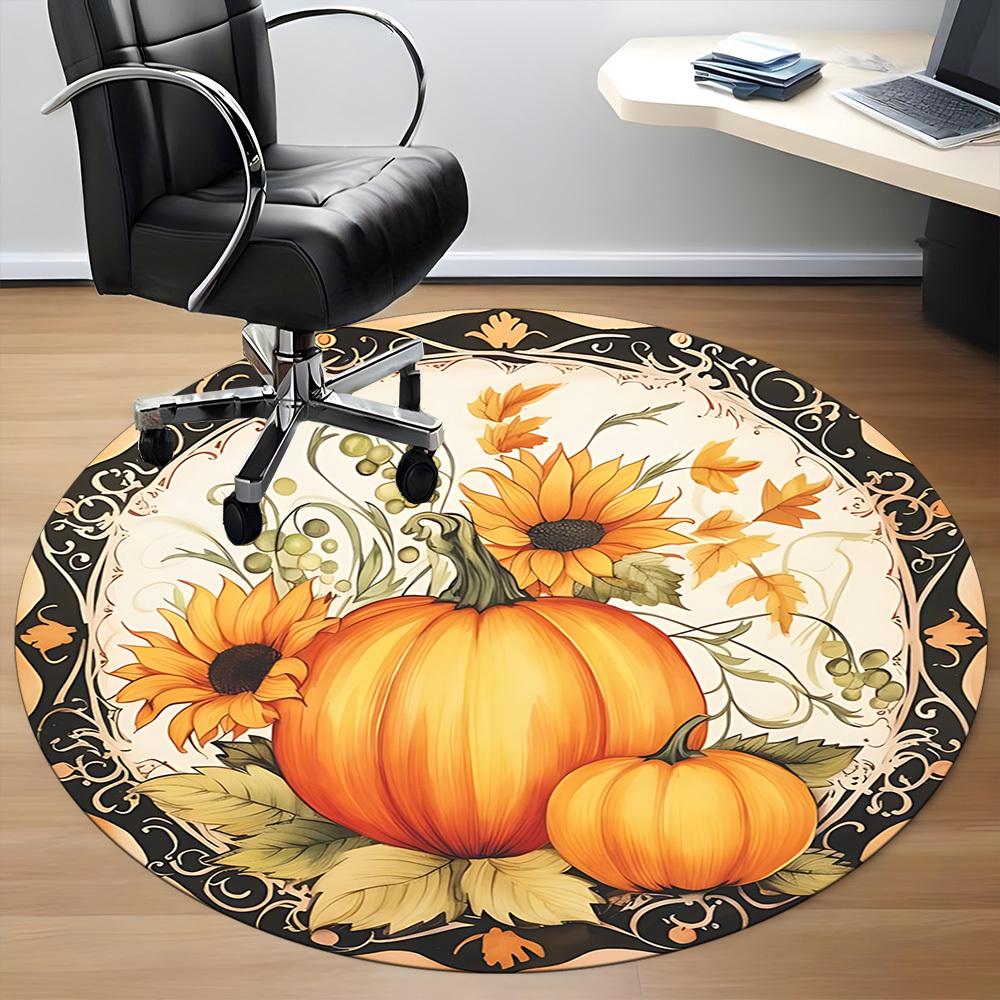 1PC Autumnal Decor Chair Carpet for Office, Indoor Non-Slip Washable Carpet, Soft Comfortable Mat For Office Room yy250930136