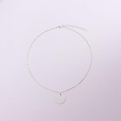 Simple Geometric Smooth Disc Pendant Necklace Female, Popular Geometric Temperament Fashion Item