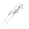 Temperament Four-Pointed Star Earrings Punk Metal Piercing Ear Bridge Front and Back Earrings  Girl