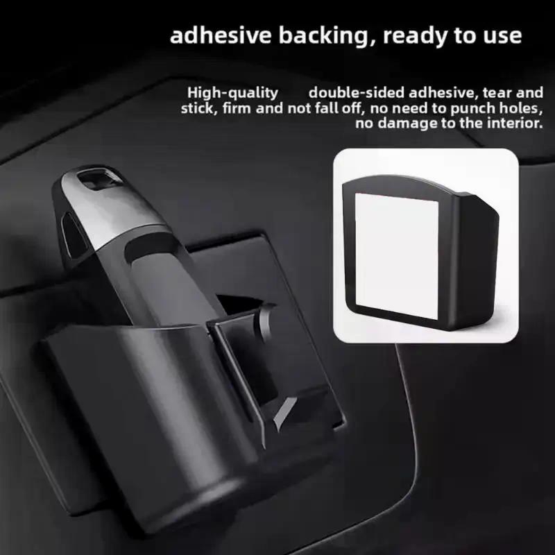 2Pcs Multi-Functional Key Holder Clip Organizer Car Dashboard Key Storage Box Back Adhesive Mount Fit For Card Key Rack Storage
