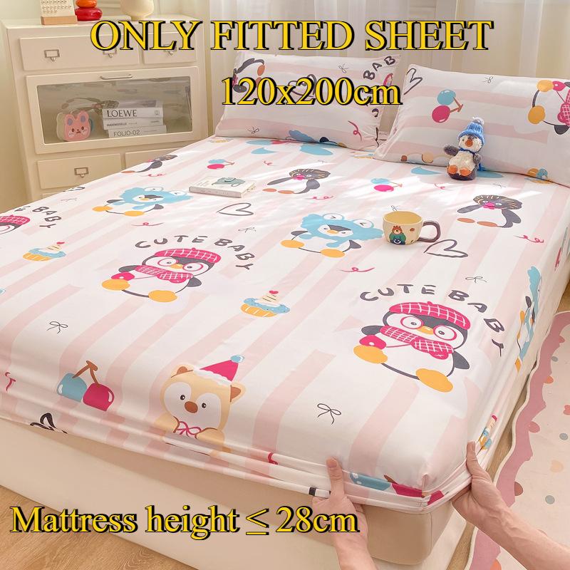 Fitted Sheet Pure Cotton Non-fading Non-balling Single-piece Bed Sheet Non-slip Multi-specification Bedding Bedspread Protector