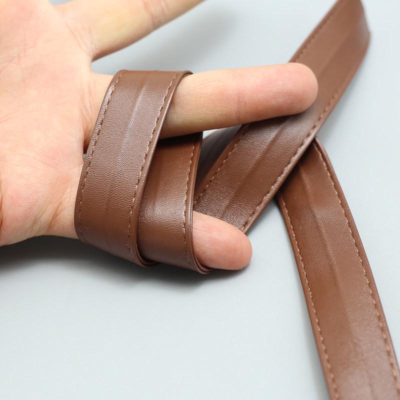 Dámský univerzální kožený pásek s uzlem - Módní tenká šňůrka na pas pro sukně, kabáty a svetry