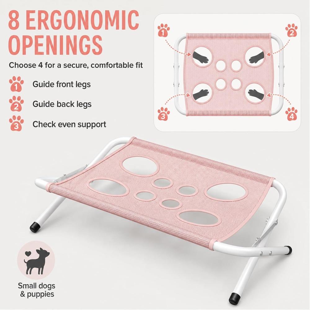 Dog Bath Station, Foldable Pet Grooming Bath Stand with Mesh Platform and Adjustable Strap, Portable Dog Washing Station for Home Grooming